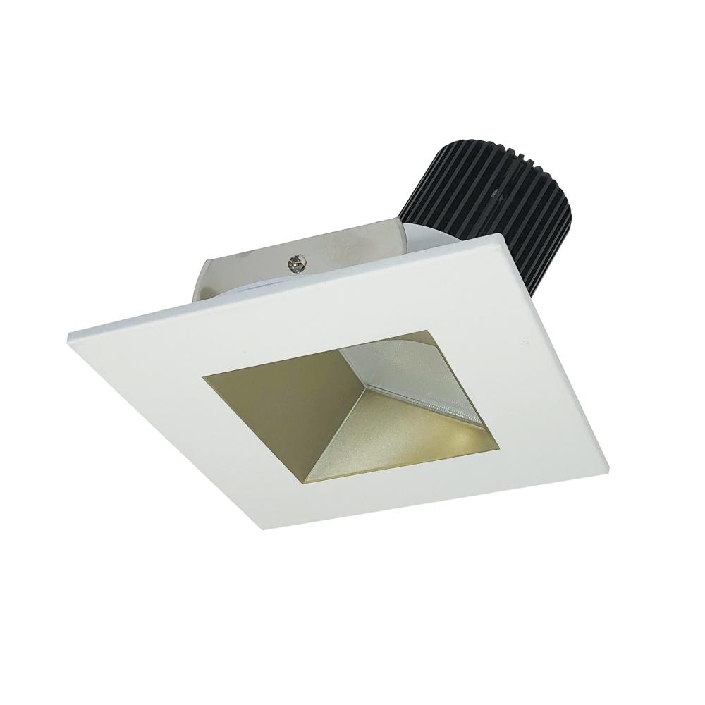 4" Iolite LED Square Wall Wash, 1000lm / 14W, 3500K, Champagne Haze Reflector / Matte Powder
