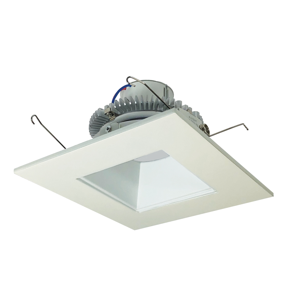 6" Cobalt Click Square Retrofit Reflector with Square Aperture, 750lm / 10W, 3500K, Matte Powder