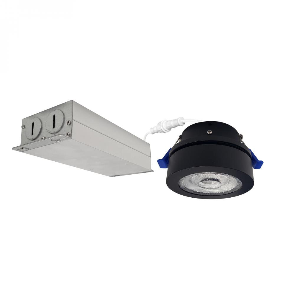 4" M-Wave Can-less Adjustable LED Downlight, 2700K, Black finish