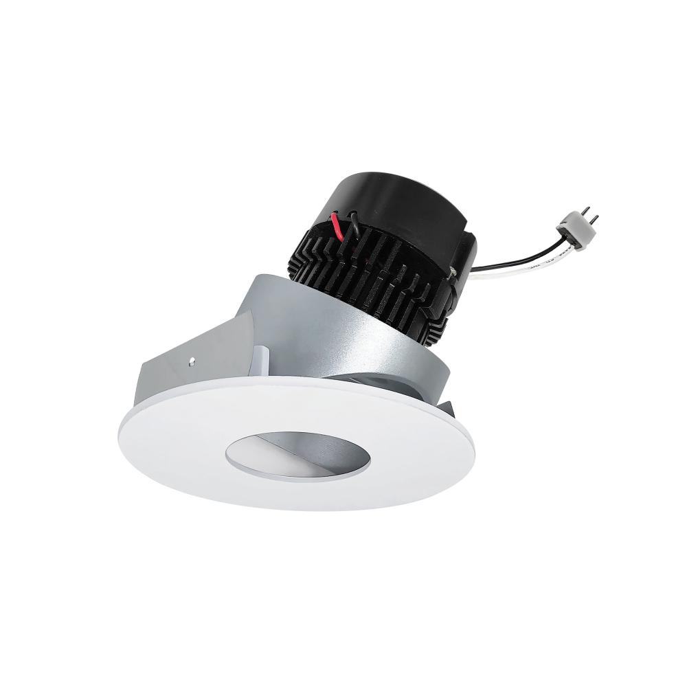 4" Pearl Low Voltage LED Round Adjustable Pinhole Retrofit, 950lm / 11W, 3000K, Haze Pinhole /