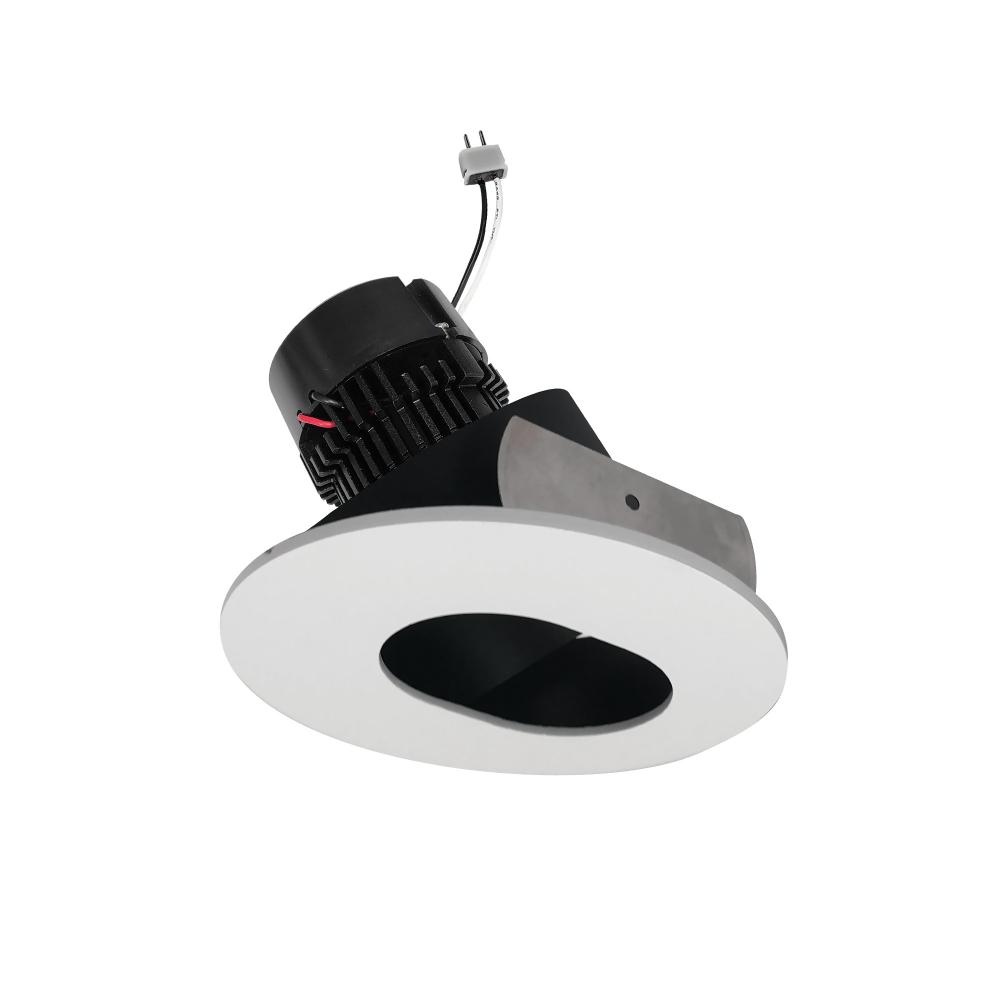 4" Pearl Low Voltage LED Round Adjustable Slot Aperture Retrofit, 950lm / 11W, 3000K, Black Slot