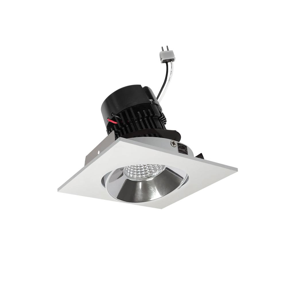 4" Pearl Low Voltage LED Square Adjustable Cone Retrofit, 1200lm / 11W, 3000K, Specular Clear