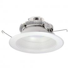 Nora NLCBC2-652TWMPW/10 - 6" Cobalt Click Round Retrofit Baffle, 1000lm / 13.5W, Selectable CCT, Matte Powder White