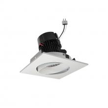 Nora NPRLV-4SC35XMPW - 4" Pearl Low Voltage LED Square Adjustable Cone Retrofit, 1200lm / 11W, 3500K, Matte Powder