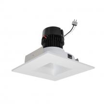 Nora NPRLV-4SNDSQ40XMPW - 4" Pearl Low Voltage LED Square Retrofit Reflector with Square Aperture, 1100lm / 11W, 4000K,