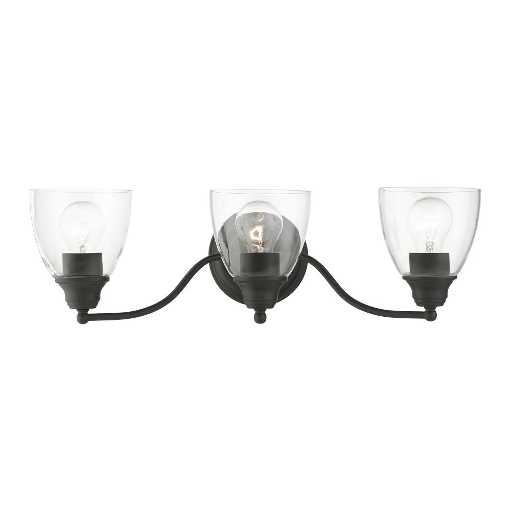 3 Light Black Vanity Sconce