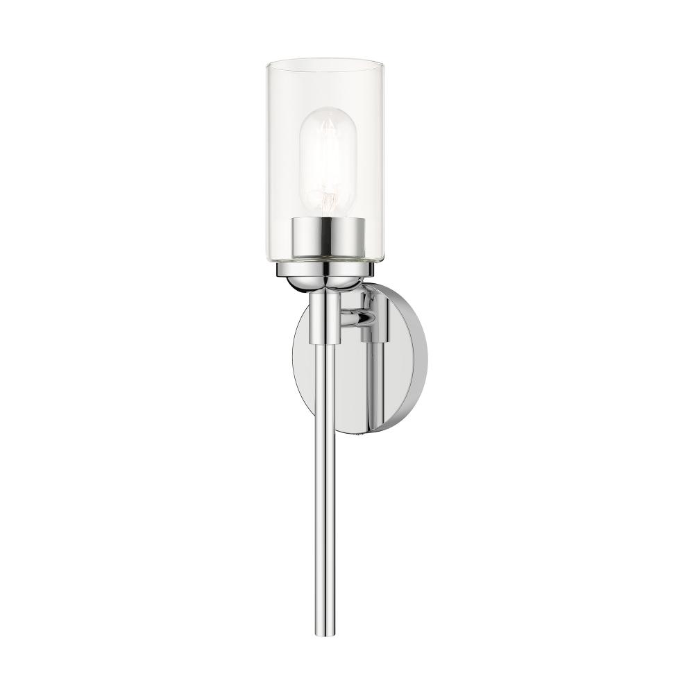 1 Light Polished Chrome ADA Sconce