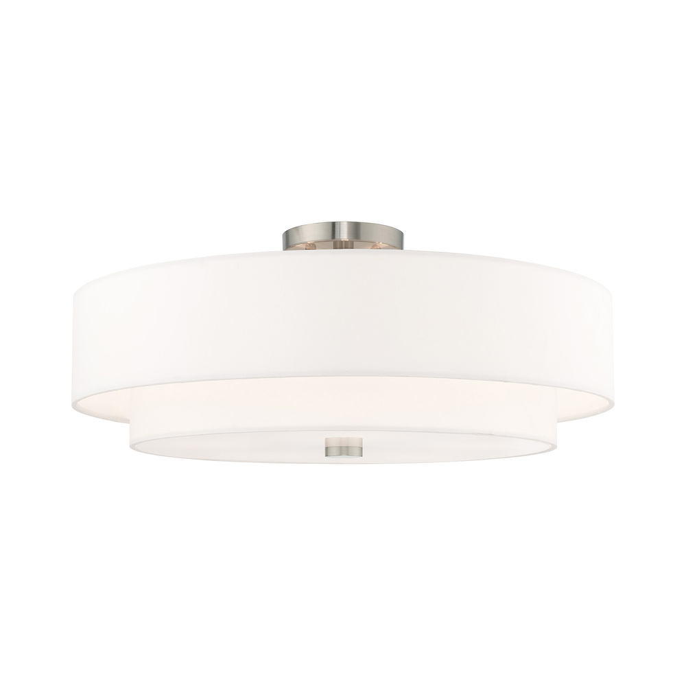 5 Lt Brushed Nickel Ceiling Mount