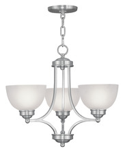 Livex Lighting 4213-91 - 3 Light Brushed Nickel Chandelier