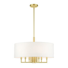 Livex Lighting 49376-12 - 7 Lt Satin Brass Pendant Chandelier