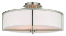 Livex Lighting 51075-91 - 4 Light Brushed Nickel Ceiling Mount