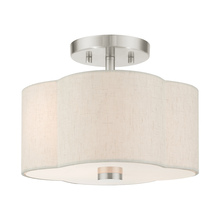 Livex Lighting 58061-91 - 2 Lt Brushed Nickel Semi Flush