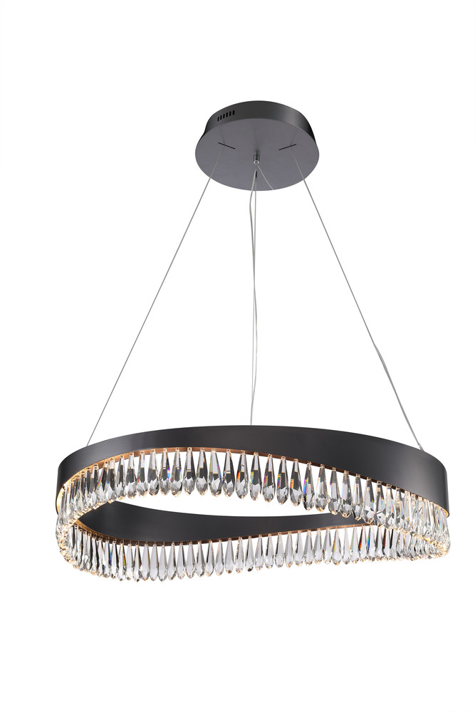 Venosa Small Round Chandelier - Black