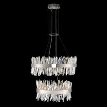 FACETS OF SHREVEPORT 030256-010 - Glacier 25 + 32 Inch 2 Tier LED Round Pendant