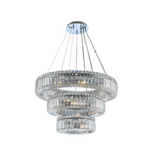 FACETS OF SHREVEPORT 11772-010-FR001 - Rondelle (12 + 18 + 26) Inch 3 Tier Pendant