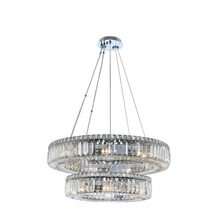 FACETS OF SHREVEPORT 11775-010-FR001 - Rondelle (18 + 26) Inch 2 Tier Pendant