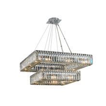 FACETS OF SHREVEPORT 11782-010-FR001 - Quadro (18 + 27) Inch 2 Tier Pendant