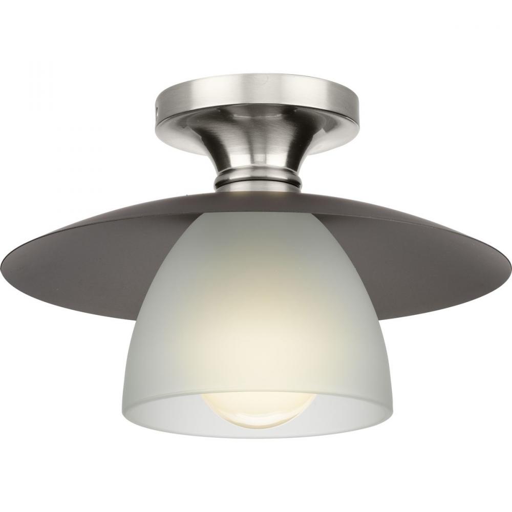 Trimble Collection One-Light Brushed Nickel 12"  Semi-Flush Mount