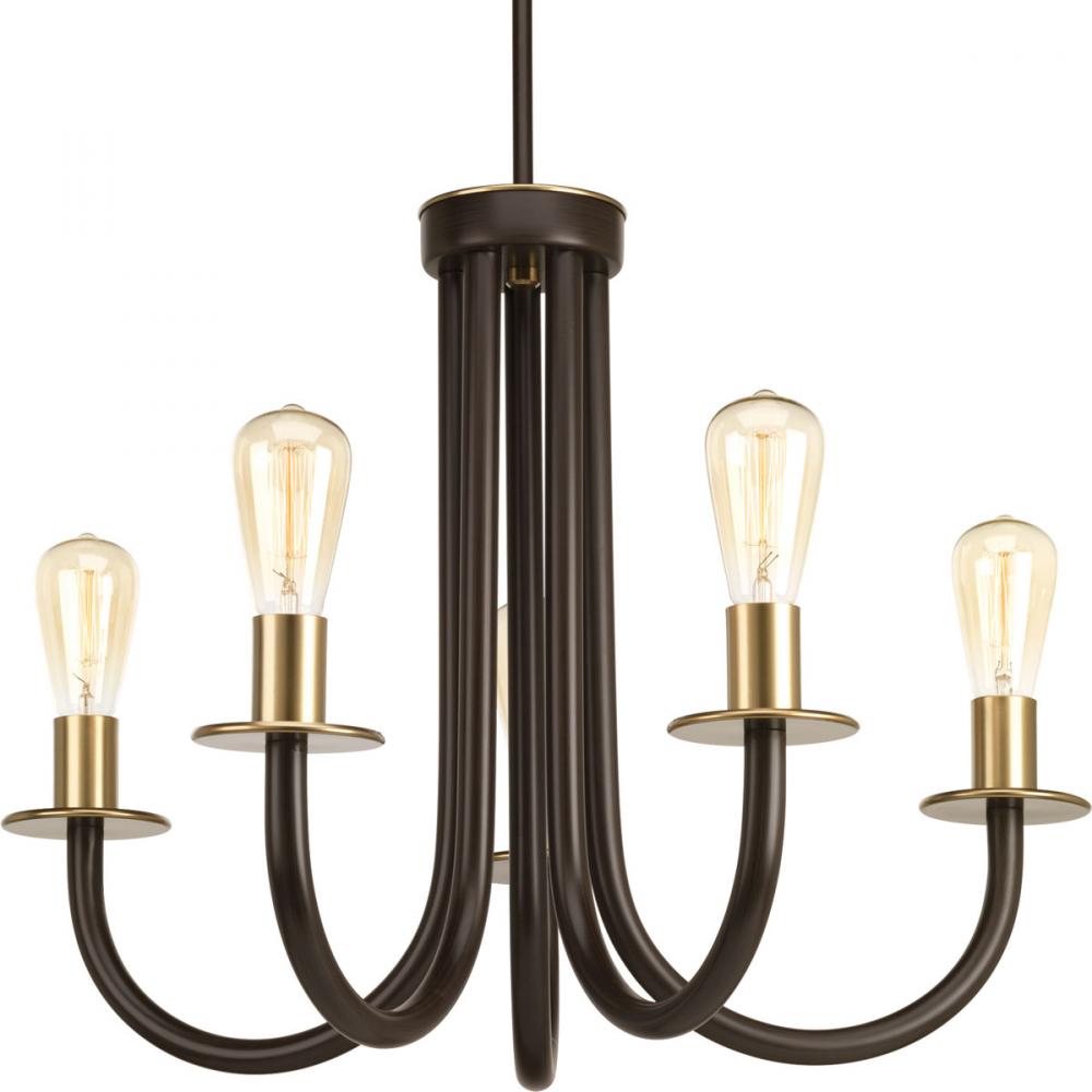 Swing Collection Five-light chandelier