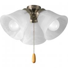 PROGRESS LIGHTING P2642-09WB - AirPro Collection Three-Light Ceiling Fan Light