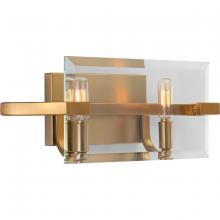 PROGRESS LIGHTING P300109-109 - Cahill Collection Two-Light Brushed Bronze Clear Glass Luxe Bath Vanity Light