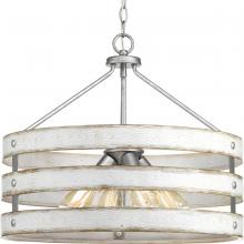 PROGRESS LIGHTING P500023-141 - Gulliver Collection Four-Light Galvanized Finish Coastal Pendant Light