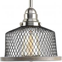 PROGRESS LIGHTING P500078-009 - Tilley Collection One-Light Brushed Nickel Coastal Pendant Light