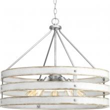 PROGRESS LIGHTING P500090-141 - Gulliver Collection Five-Light Galvanized Finish Coastal Pendant Light