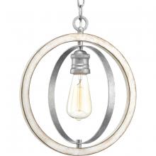 PROGRESS LIGHTING P500092-141 - Conestee Collection One-Light Galvanized Finish Farmhouse Pendant Light