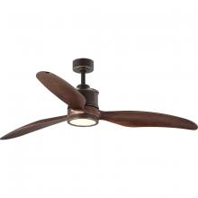 PROGRESS LIGHTING P250002-108-30 - Farris Collection Three-Blade Carved Wood 60" Ceiling Fan