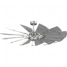 PROGRESS LIGHTING P250098-081 - Springer II Collection 60-in Twelve-Blade Antique Nickel Modern Farmhouse Windmill Ceiling Fan