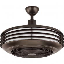 PROGRESS LIGHTING P2594-12930K - Sanford 24" Enclosed Indoor/Outdoor Ceiling Fan with LED Light