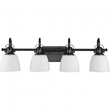 PROGRESS LIGHTING P300429-31M - Preston Collection Four-Light Coastal Matte Black Bath and Vanity Light