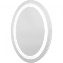 PROGRESS LIGHTING P300456-030-30 - Captarent Collection 22x28 in. Oval Illuminated Integrated LED White Modern Mirror