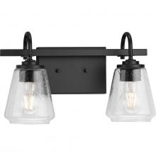 PROGRESS LIGHTING P300473-31M - Martenne Collection Two-Light Matte Black Modern Farmhouse Vanity Light