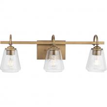 PROGRESS LIGHTING P300474-196 - Martenne Collection Three-Light Aged Bronze Modern Farmhouse Vanity Light