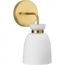 PROGRESS LIGHTING P300484-191 - Lexie Collection One-Light Brushed Gold Contemporary Vanity Light