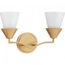 PROGRESS LIGHTING P300496-205 - Pinellas Collection Two-Light Soft Gold Contemporary Vanity Light