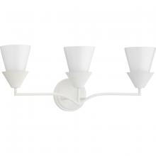 PROGRESS LIGHTING P300497-197 - Pinellas Collection Three-Light White Plaster Contemporary Vanity Light