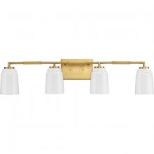 PROGRESS LIGHTING P300506-191 - Spenser Collection Four-Light Brushed Gold Industrial Vanity Light