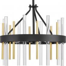 PROGRESS LIGHTING P350232-031 - Orrizo Collection 16 in. Three-Light Black Luxe Semi-Flush Convertible