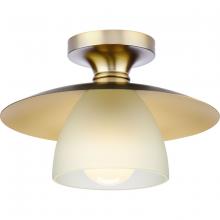 PROGRESS LIGHTING P350233-109 - Trimble Collection One-Light Brushed Bronze 12" Semi-Flush Mount