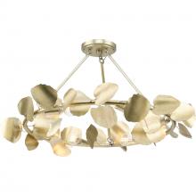 PROGRESS LIGHTING P350263-176 - Laurel Collection 28 in. Six-Light Gilded Silver Transitional Flush Mount