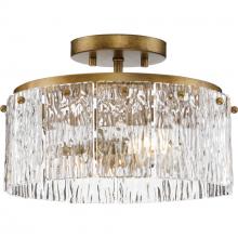 PROGRESS LIGHTING P350268-204 - Chevall Collection Two-Light 12.62 in. Gold Ombre Modern Organic Flush Mount Light