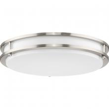 PROGRESS LIGHTING P350275-009-CS - Abide Collection 5-CCT Integrated LED Brushed Nickel Contemporary 14" Medium Flush Mount Light