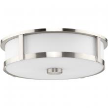 PROGRESS LIGHTING P350281-009 - Gilliam Collection Three-Light Brushed Nickel New Traditional Flush Mount