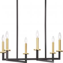 PROGRESS LIGHTING P400113-143 - Blakely Collection Six-Light Graphite Modern Chandelier Light