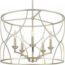 PROGRESS LIGHTING P400178-134 - Landree Collection Five-Light Silver Ridge Luxe Chandelier Light