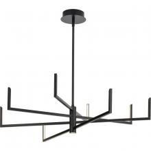 PROGRESS LIGHTING P400261-031-30 - Pivot LED Collection Modern Textured Black Chandelier with Downlight