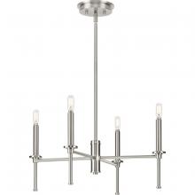 PROGRESS LIGHTING P400293-009 - Elara Collection Four-Light New Traditional Brushed Nickel Chandelier Light